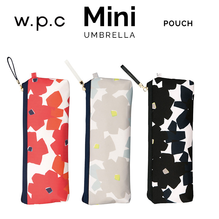 WPC レディース折りたたみ傘 cube flower mini ポーチタイプ 120228, 晴雨兼用 おしゃれな折りたたみ傘