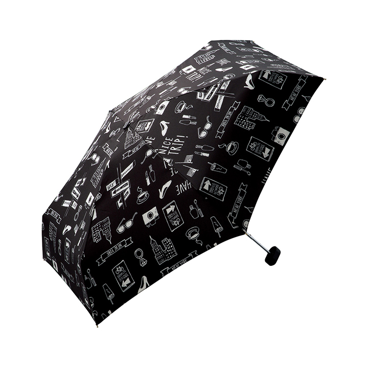 WPC レディース折りたたみ傘 new york mini ニューヨーク ミニ ポーチタイプ 240-178 240178, 日傘にもなる晴雨兼用折りたたみ傘