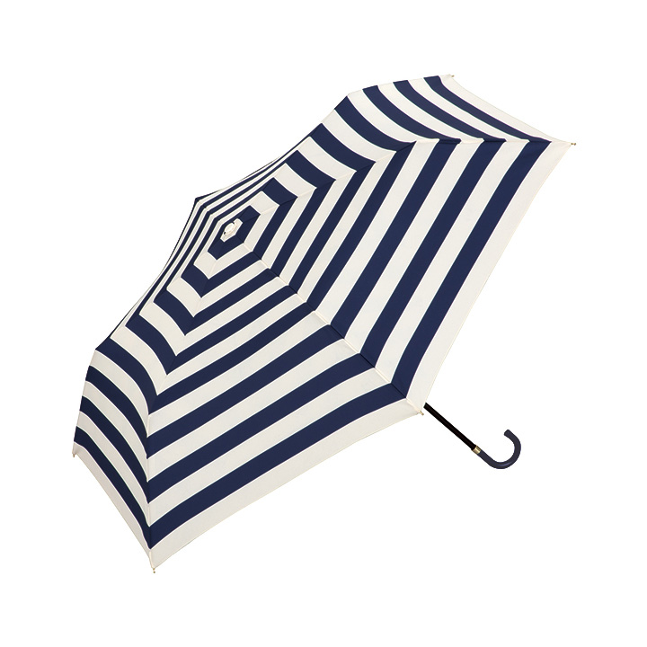 WPC レディース折りたたみ傘 border mini スタンダートタイプ 323016, 晴雨兼用 おしゃれな折りたたみ傘
