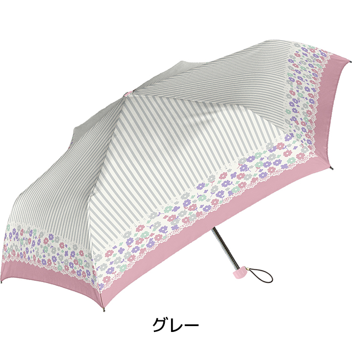 シェイルシェイル 子供用折りたたみ傘 ストライプガーデン NN5503, 子供用記念品 かわいい軽量傘
