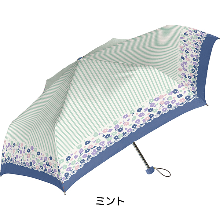 シェイルシェイル 子供用折りたたみ傘 ストライプガーデン NN5503, 子供用記念品 かわいい軽量傘