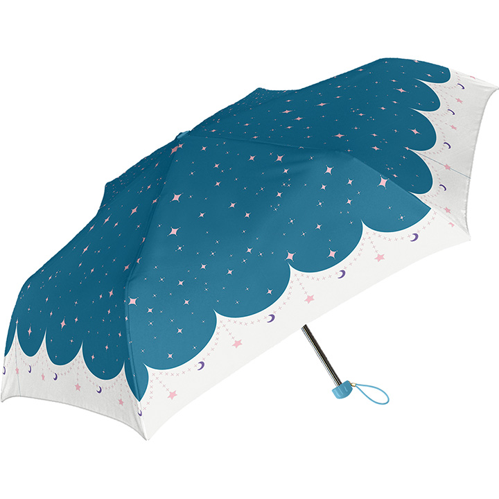 シェイルシェイル 子供用折りたたみ傘 キラキラワールド NN60308, 子供用記念品 軽量150g