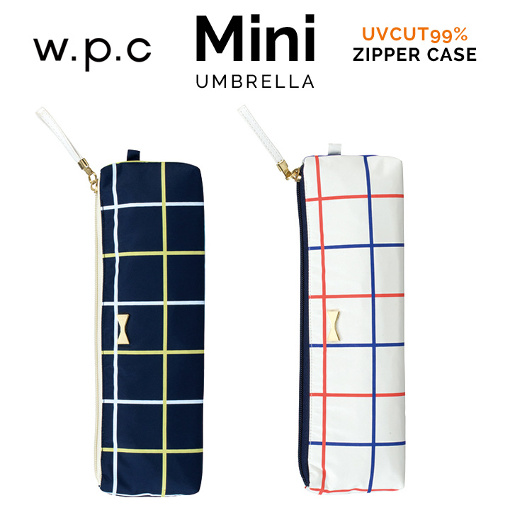 WPC レディース折りたたみ傘 DOUBLE PANE mini ポーチタイプ 801209, 日傘 PUコーティング 遮光遮熱傘