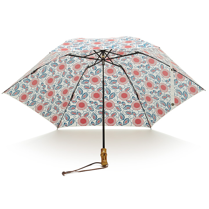 レディース折りたたみ傘 紅型花柄3つ折UV, 晴雨兼用傘 軽量190g
