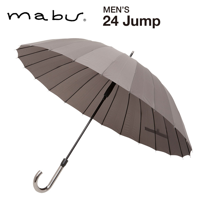 マブ メンズ傘 24本骨ジャンプ傘 MBU24JM, 24本骨ジャンプ傘 丈夫な60cm超撥水傘