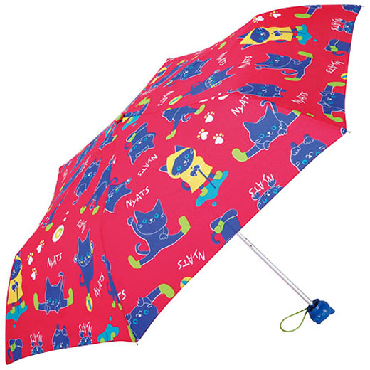 子供用折りたたみ傘 ニャッツ 三つ折り, 子供用記念品 軽量180g
