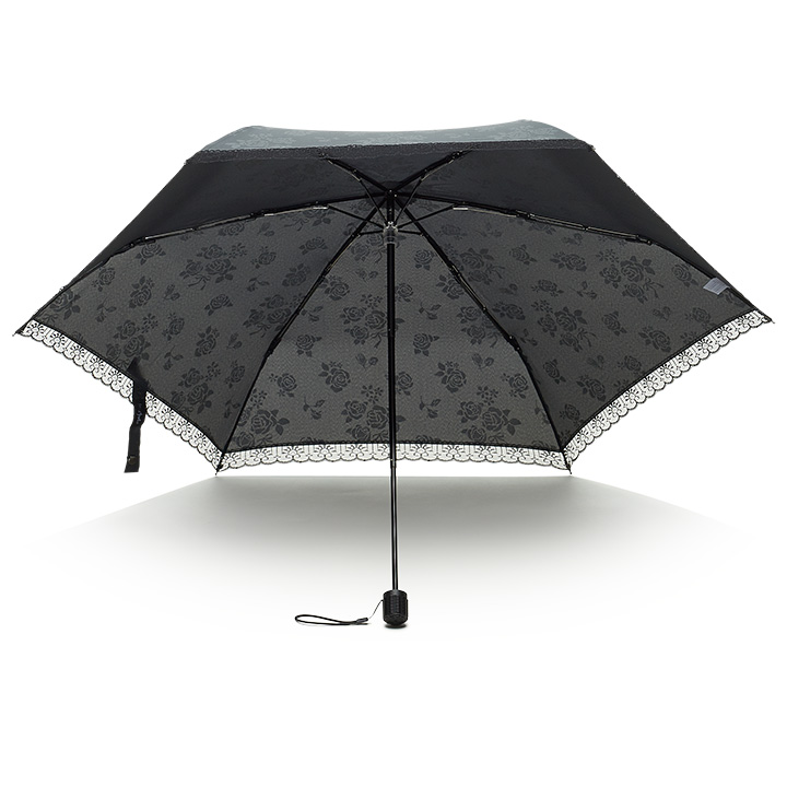 レディース折りたたみ傘 カーボンエンボス柄, 超軽量 晴雨兼用傘
