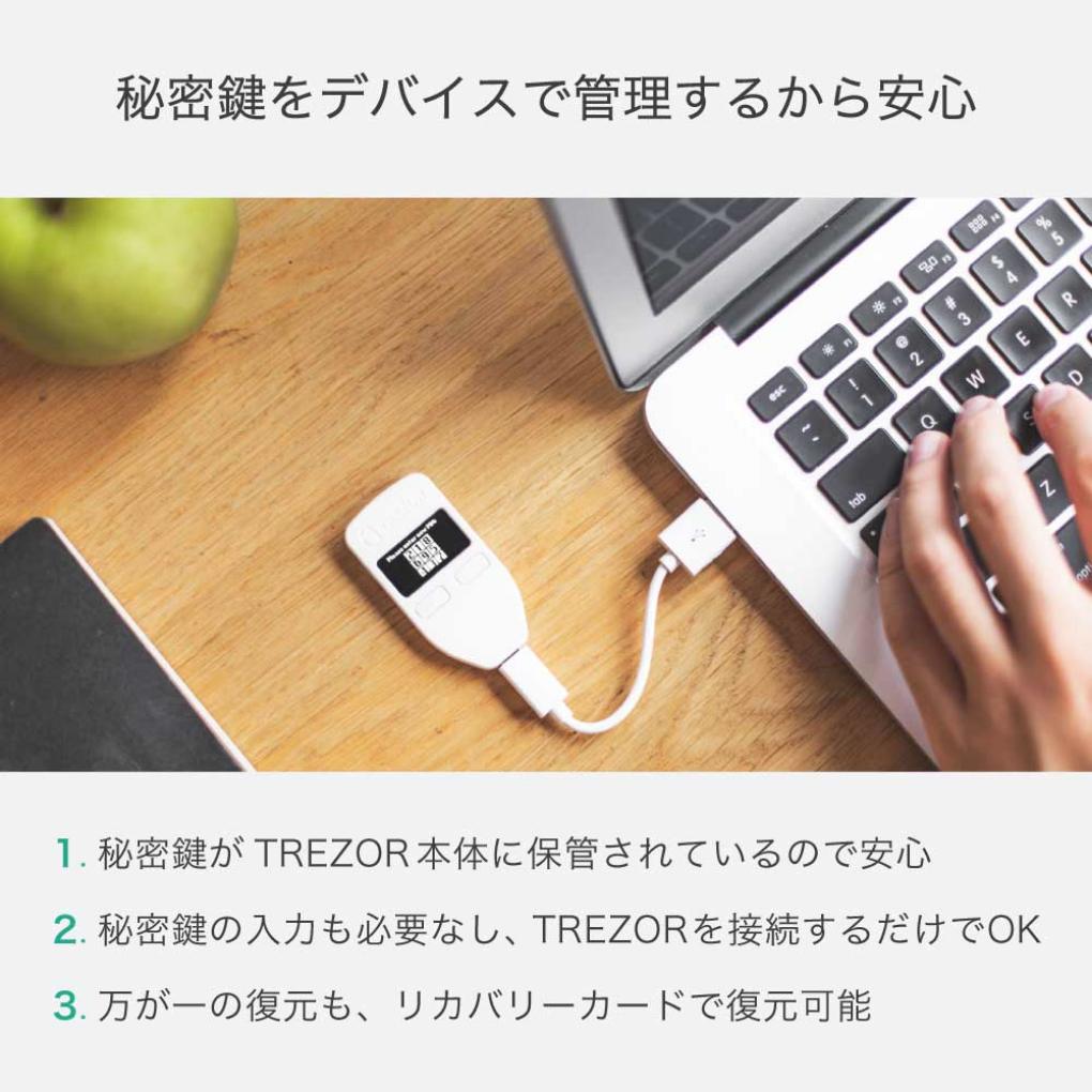 仮想通貨の安全な資産管理に、ハードウエアウォレット トレザー TREZOR exclusive