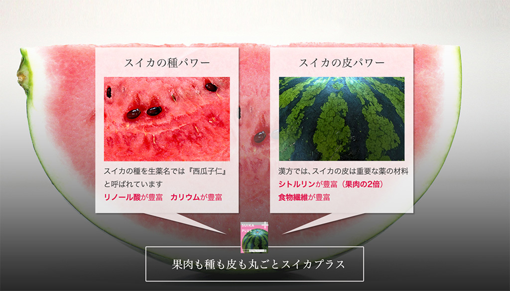 スイカのデトックスパワーを丸ごとサプリメントにした、スイカプラス exclusive