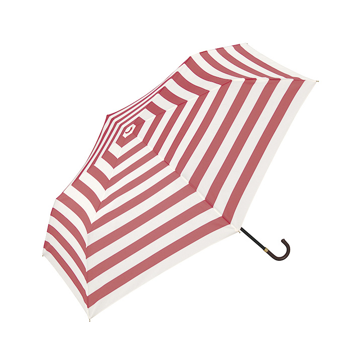 WPC レディース折りたたみ傘 border mini スタンダートタイプ 323016, 晴雨兼用 おしゃれな折りたたみ傘