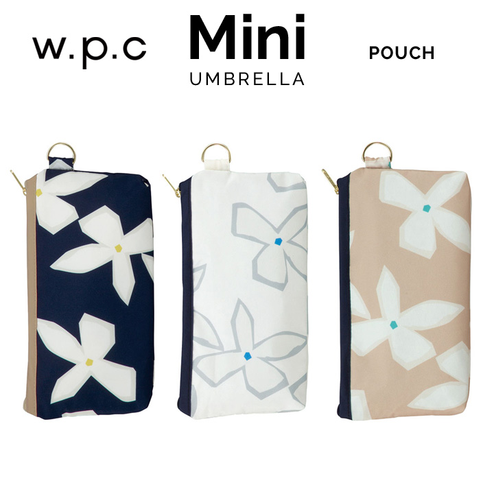WPC レディース折りたたみ傘 magnolia mini ポーチタイプ 421177, 晴雨兼用 おしゃれな折りたたみ傘