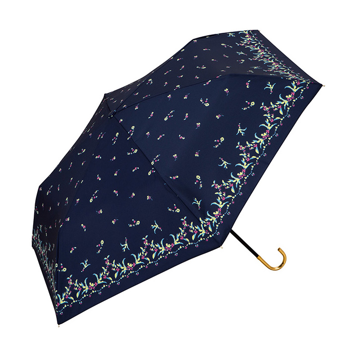 WPC レディース折りたたみ傘 floret mini スタンダードタイプ 461018, 晴雨兼用 おしゃれな折りたたみ傘