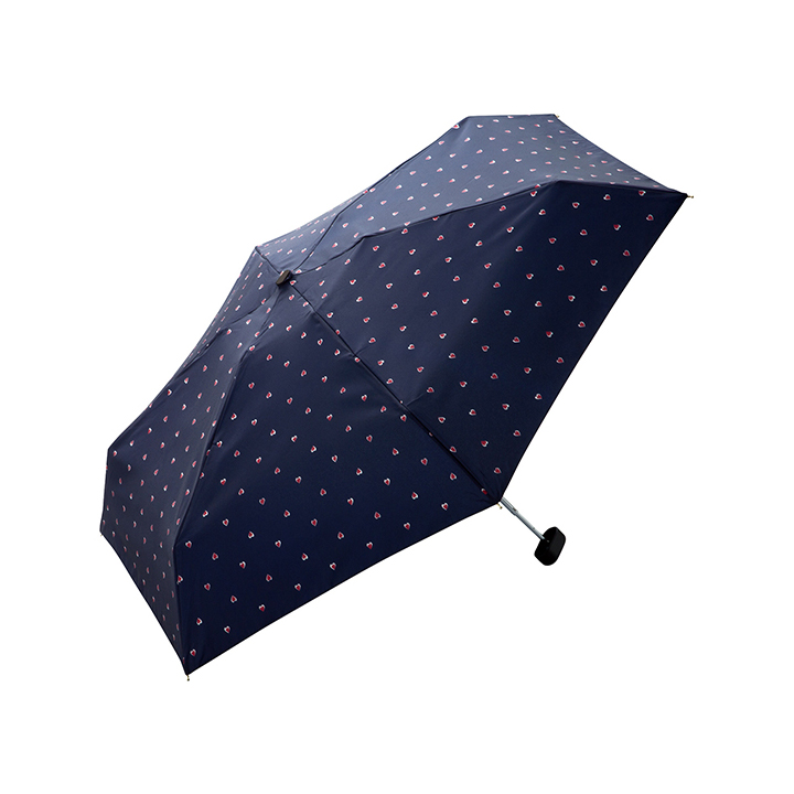 WPC レディース折りたたみ傘 heart mini ハート ミニ ポーチタイプ 770-188 770188, 日傘にもなる晴雨兼用折りたたみ傘