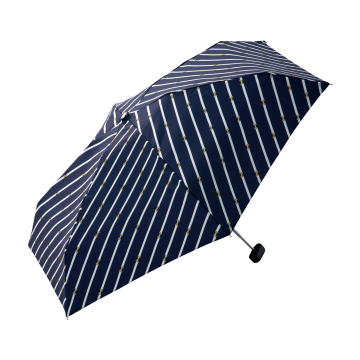 WPC レディース折りたたみ傘 bias ribbon mini ジッパーケース 925167, 晴雨兼用 おしゃれな折りたたみ傘