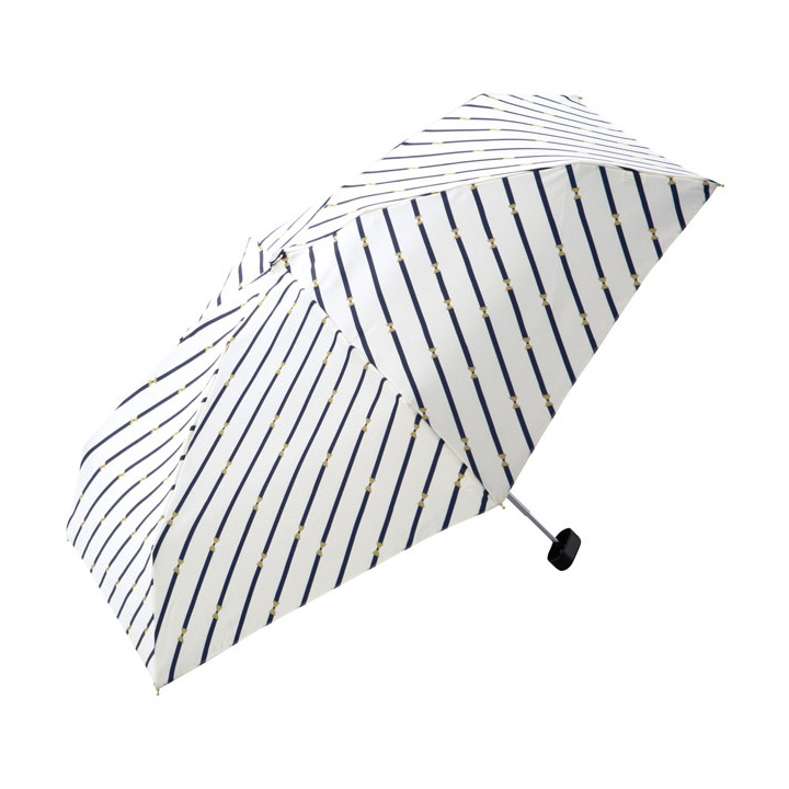 WPC レディース折りたたみ傘 bias ribbon mini ジッパーケース 925167, 晴雨兼用 おしゃれな折りたたみ傘