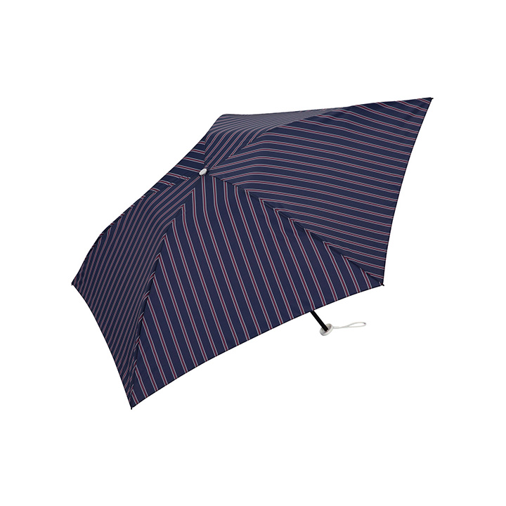 WPC レディース折りたたみ傘 Air-light Umbrella ストライプ AL007, 晴雨兼用 超軽量90g