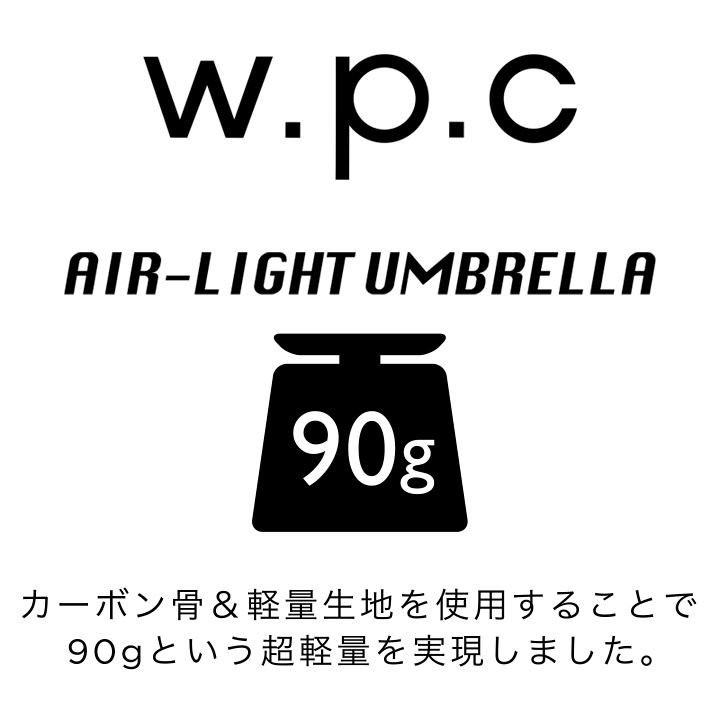 WPC レディース折りたたみ傘 Air-light Umbrella さんかく AL003 AL003, 晴雨兼用 超軽量90g