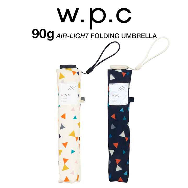 WPC レディース折りたたみ傘 Air-light Umbrella さんかく AL003 AL003, 晴雨兼用 超軽量90g