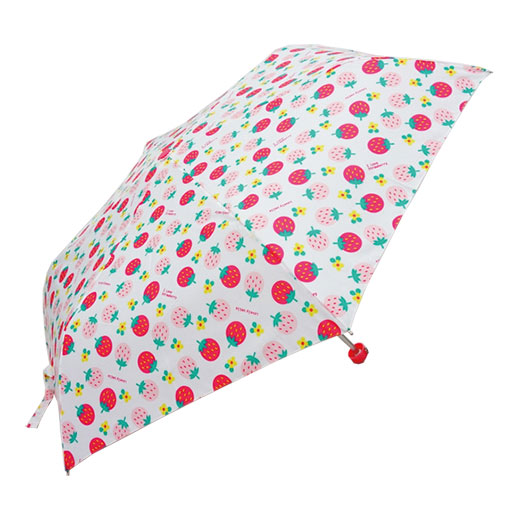  子供用折りたたみ傘 イチゴ ミニ FM21355, 子供用記念品 学童傘