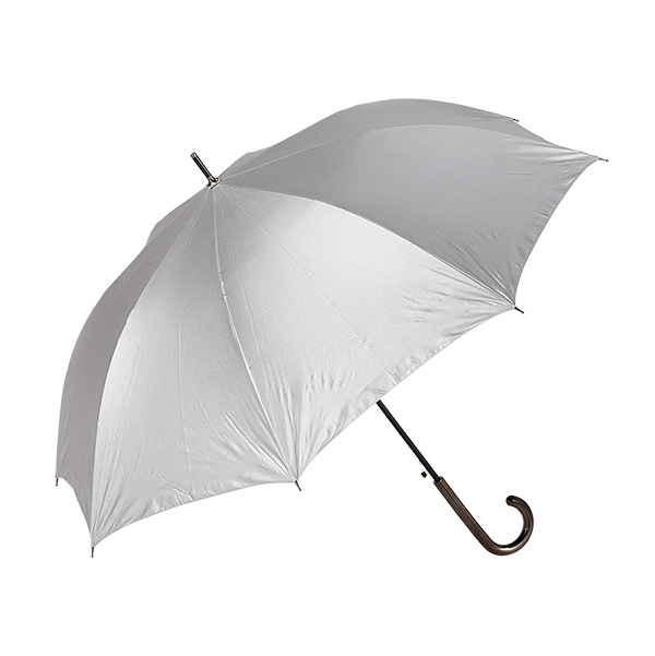 ウォーターフロント レディース傘 表シルバー裏ブラック 花火 60JP HNB1L60UJ, 大きい60cm シルバーコーティング 遮光遮熱 晴雨兼用傘