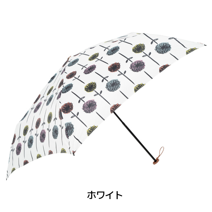 mabu レディース折りたたみ傘 フローラ MBULMDPT-flora, UVカット97% 晴雨兼用傘