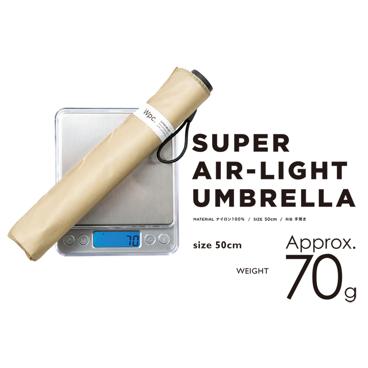 WPC レディース折りたたみ傘 Super Air-light Umbrella 50cm MSK50 MSK50, WPC 超軽量70g