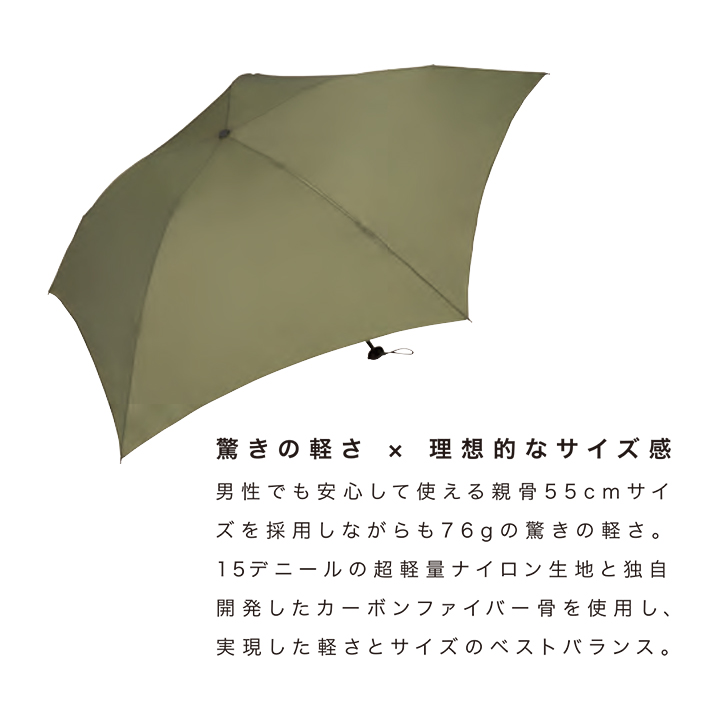 WPC レディース折りたたみ傘 Super Air-light Umbrella 55cm MSK55 MSK55, WPC 超軽量76g