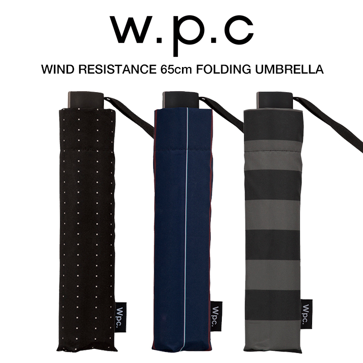 WPC 折りたたみ傘 耐風傘 大きい65cm傘 MSZ MSZ02, 強風に強い男女兼用wpc大きい65cm折りたたみ傘