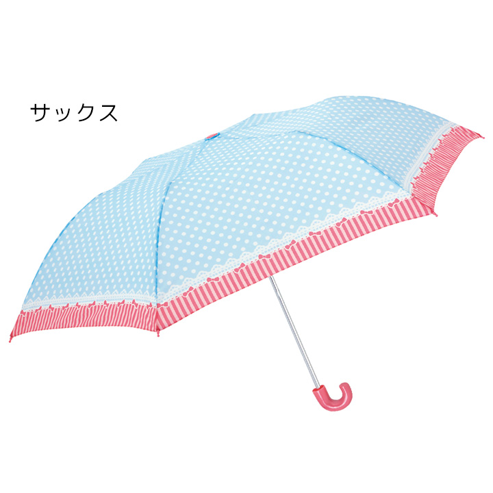 シェイルシェイル 子供用折りたたみ傘 ガーリードット柄二つ折り NN60701, 子供用記念品 軽量166g