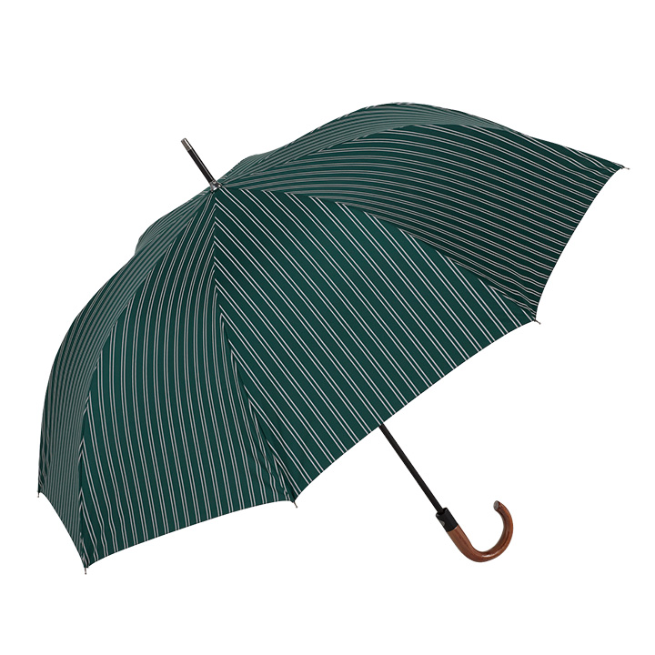 メンズ傘 スーパーソフトジャンプ ストライプ, 大きい70cm 遮光遮熱 晴雨兼用傘