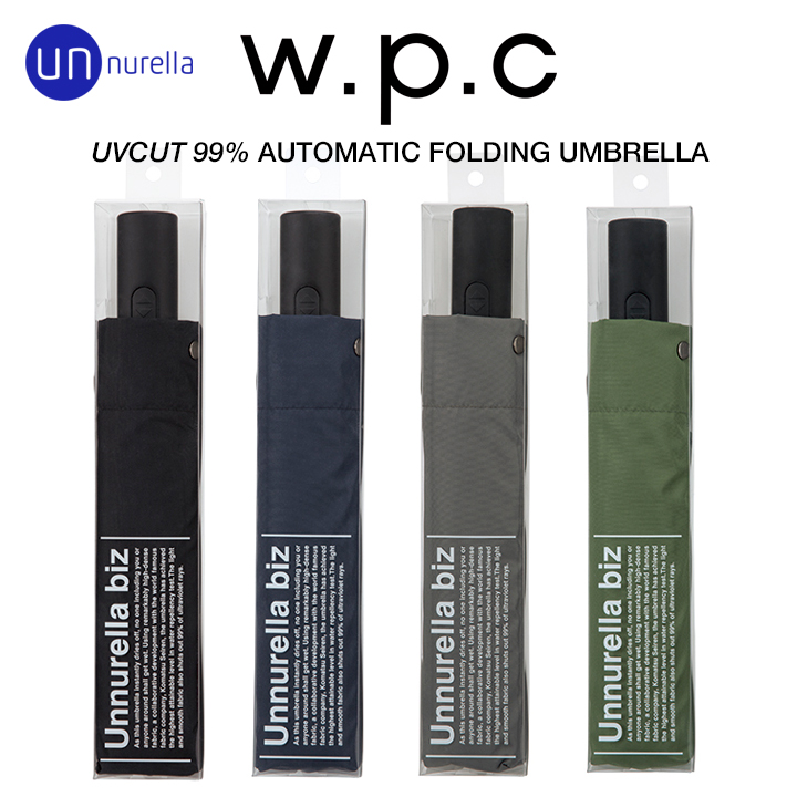 unnurella by WPC 自動開閉折りたたみ傘 自動開閉傘 アンヌレラ Biz 58cm UN104 UN104, 晴雨兼用傘 超撥水傘 UV遮蔽率99%