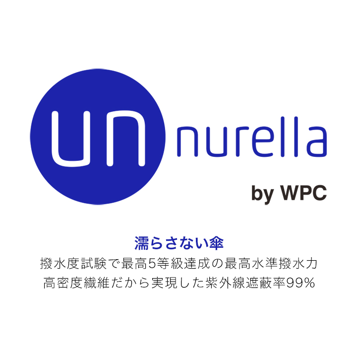 unnurella by WPC 折りたたみ傘 アンヌレラ mini 55cm UN-106 UN106, 超撥水 UV遮蔽率99% 晴雨兼用傘